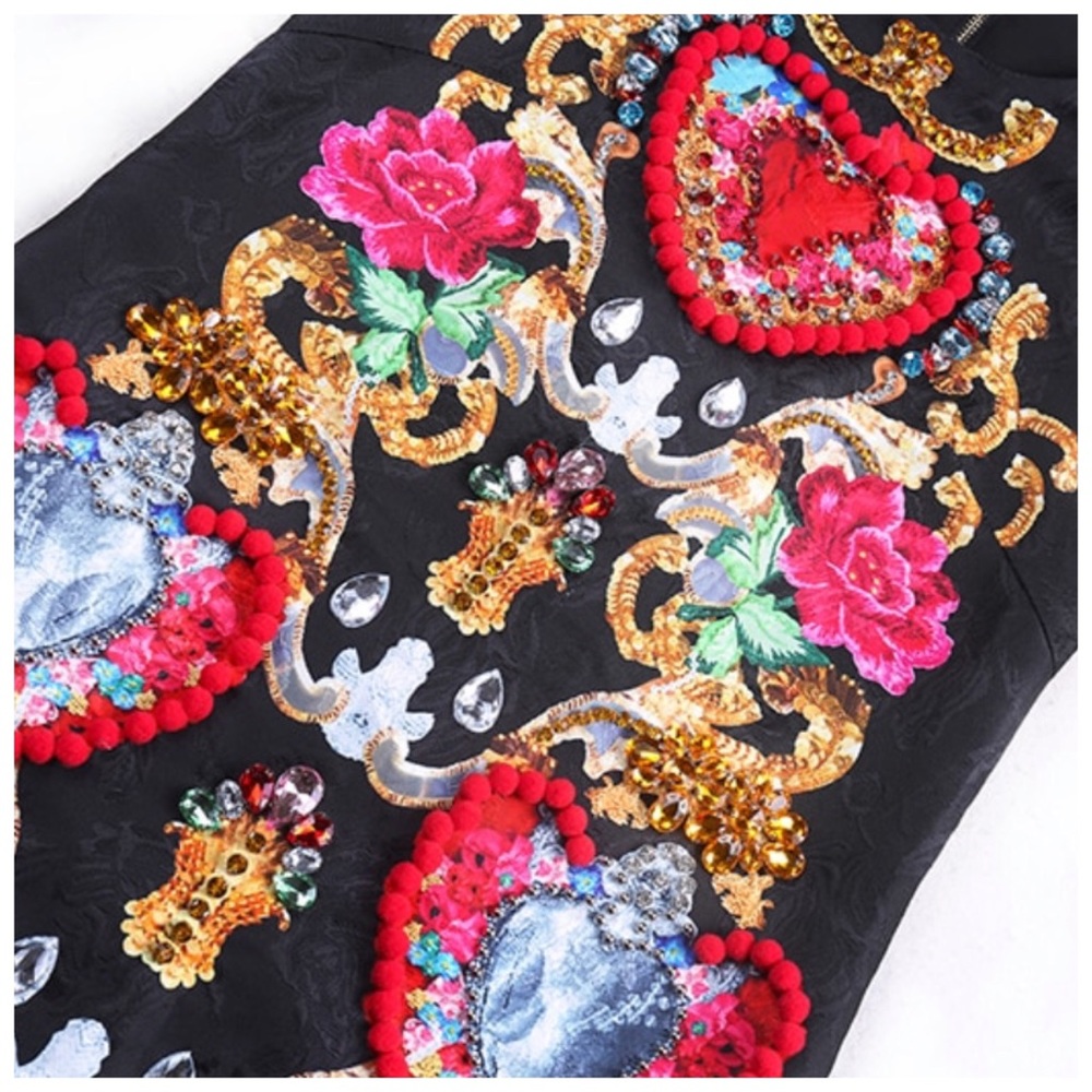 The SHAELIA Jeweled Brocade Dress - Picture 8 of 8